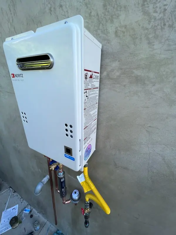 Tankless water heater installation for Medical Center homes